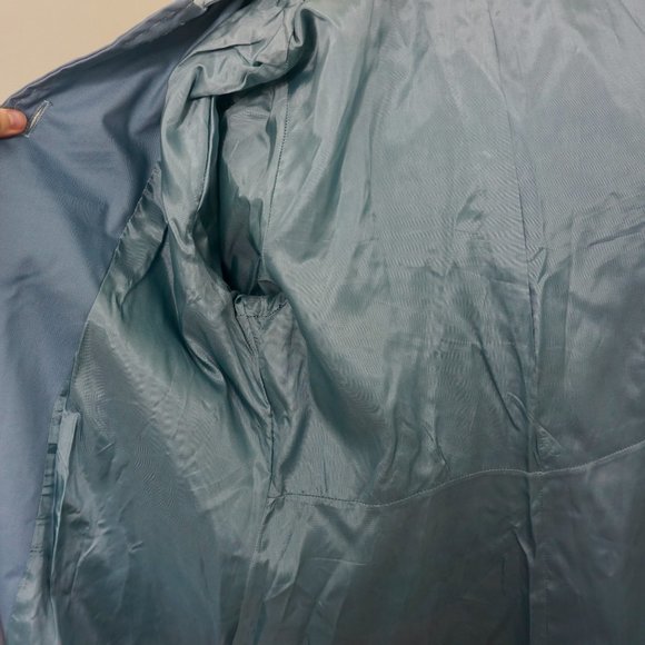 💜 VINTAGE Light Blue Hooded Long Sleeve Jacket/Coat - Picture 15 of 15